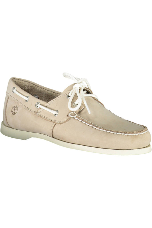 Beige Leather Men Formal Shoe