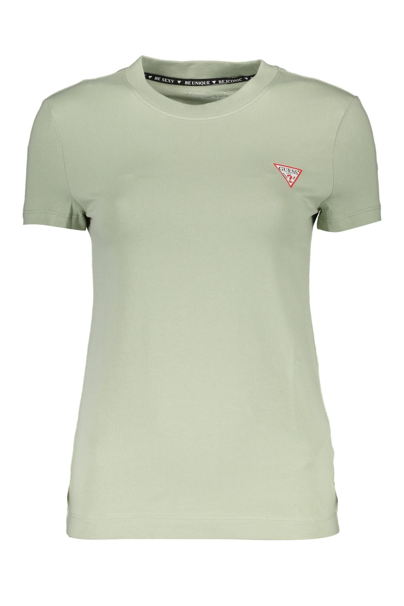 Green Cotton Women T-Shirt