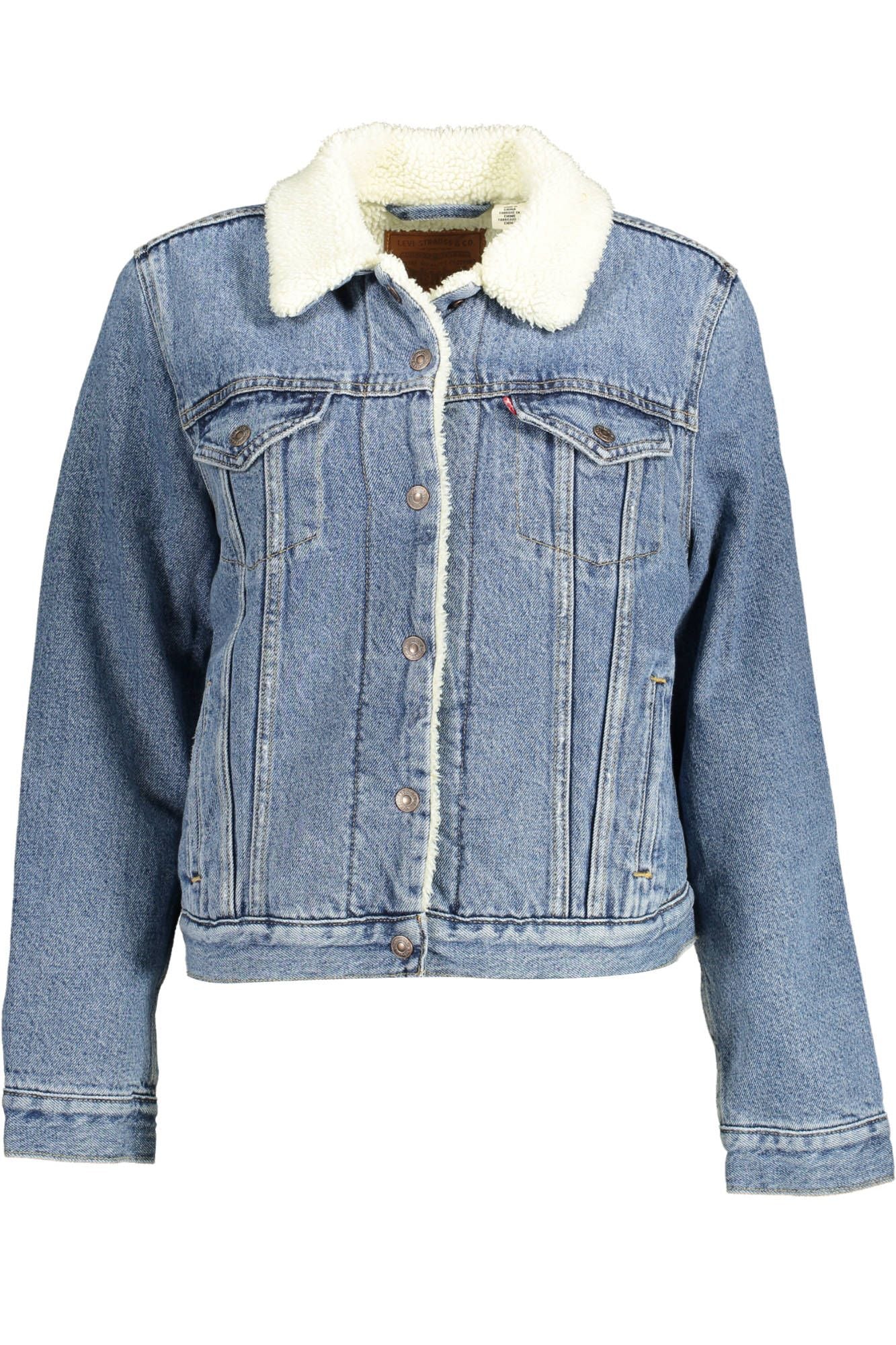 Light Blue Cotton Women Jacket