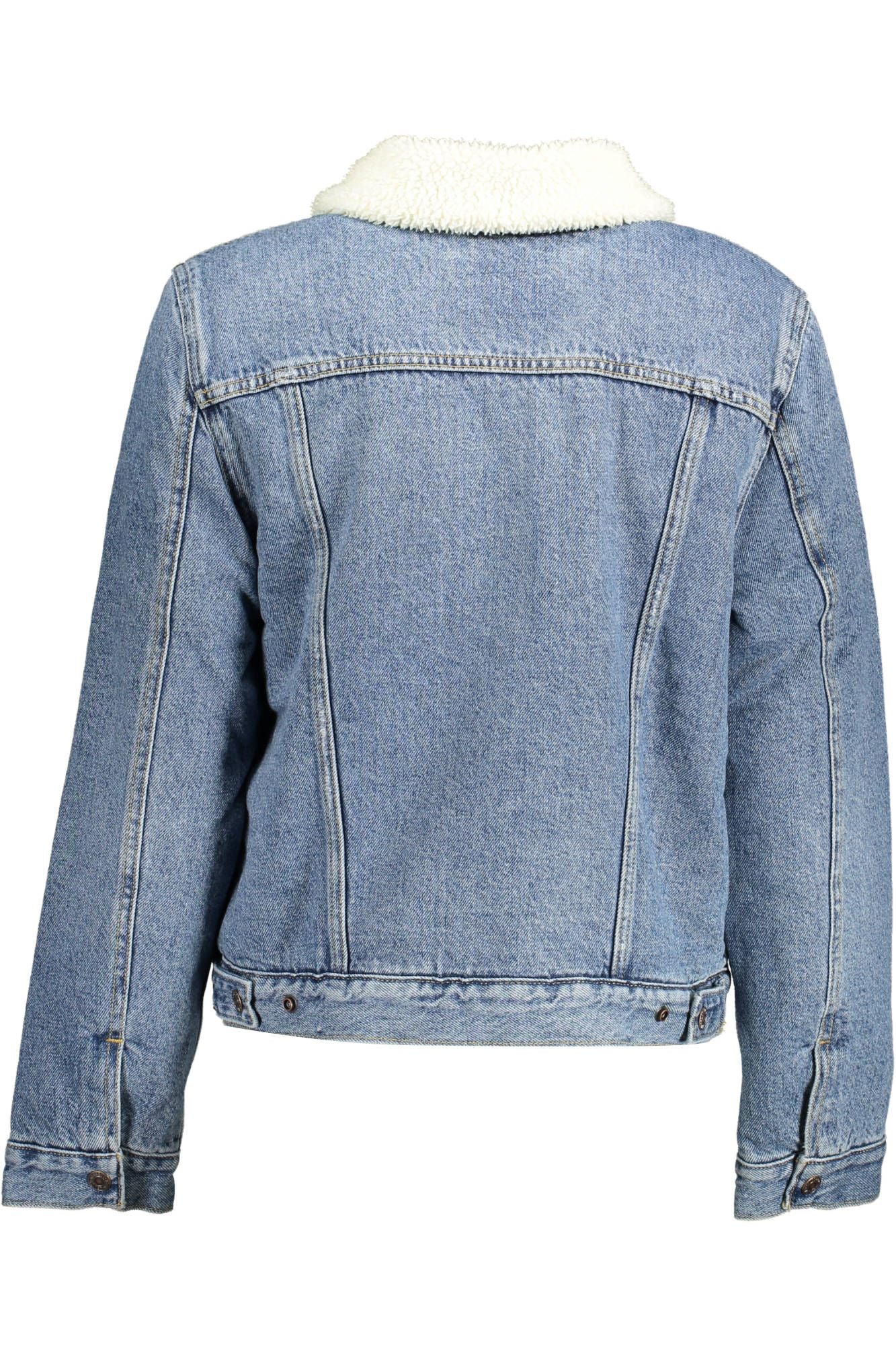 Light Blue Cotton Women Jacket