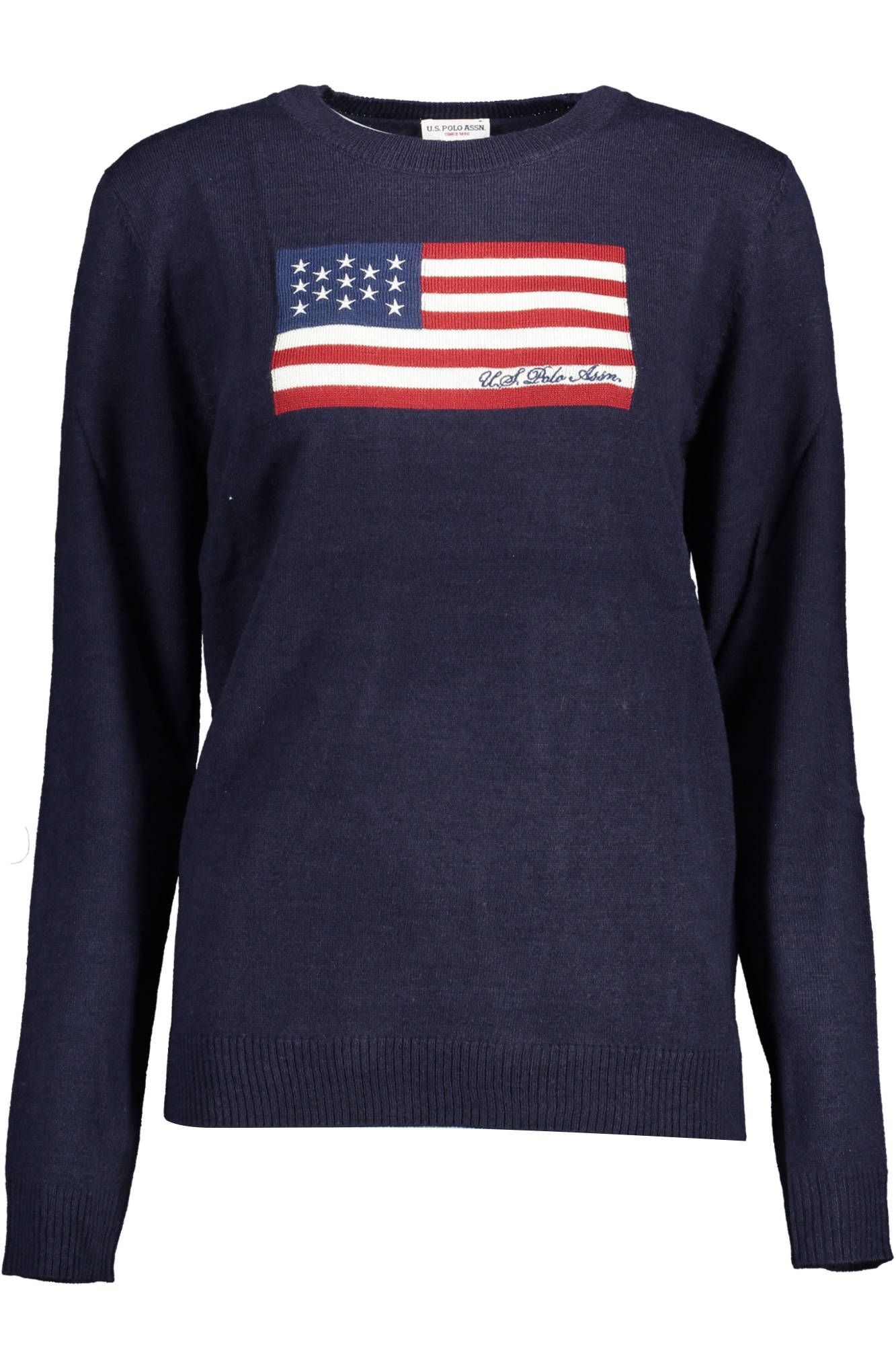 Blue Acrylic Women Sweater