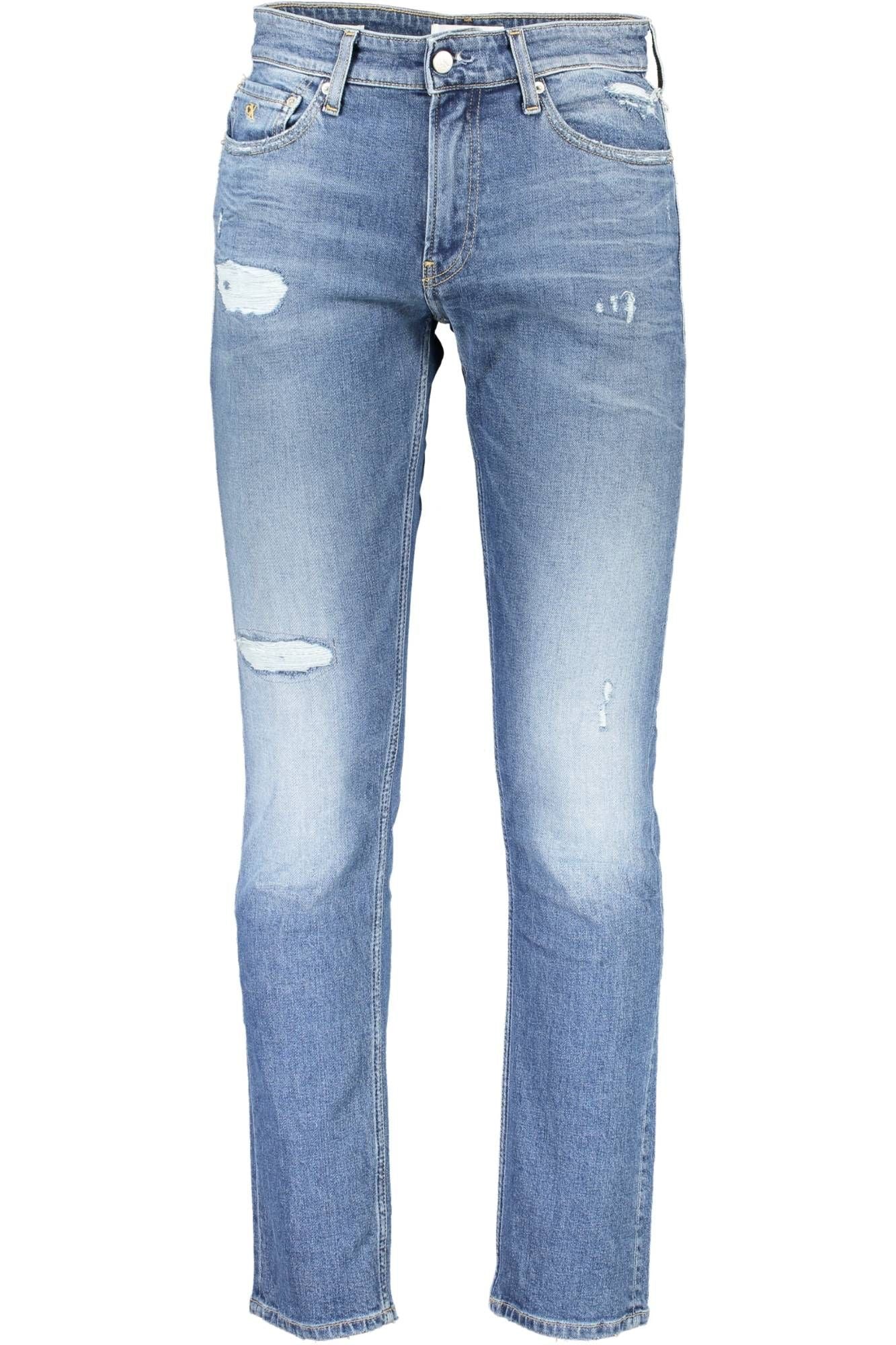 Blue Cotton Men Slim Jean