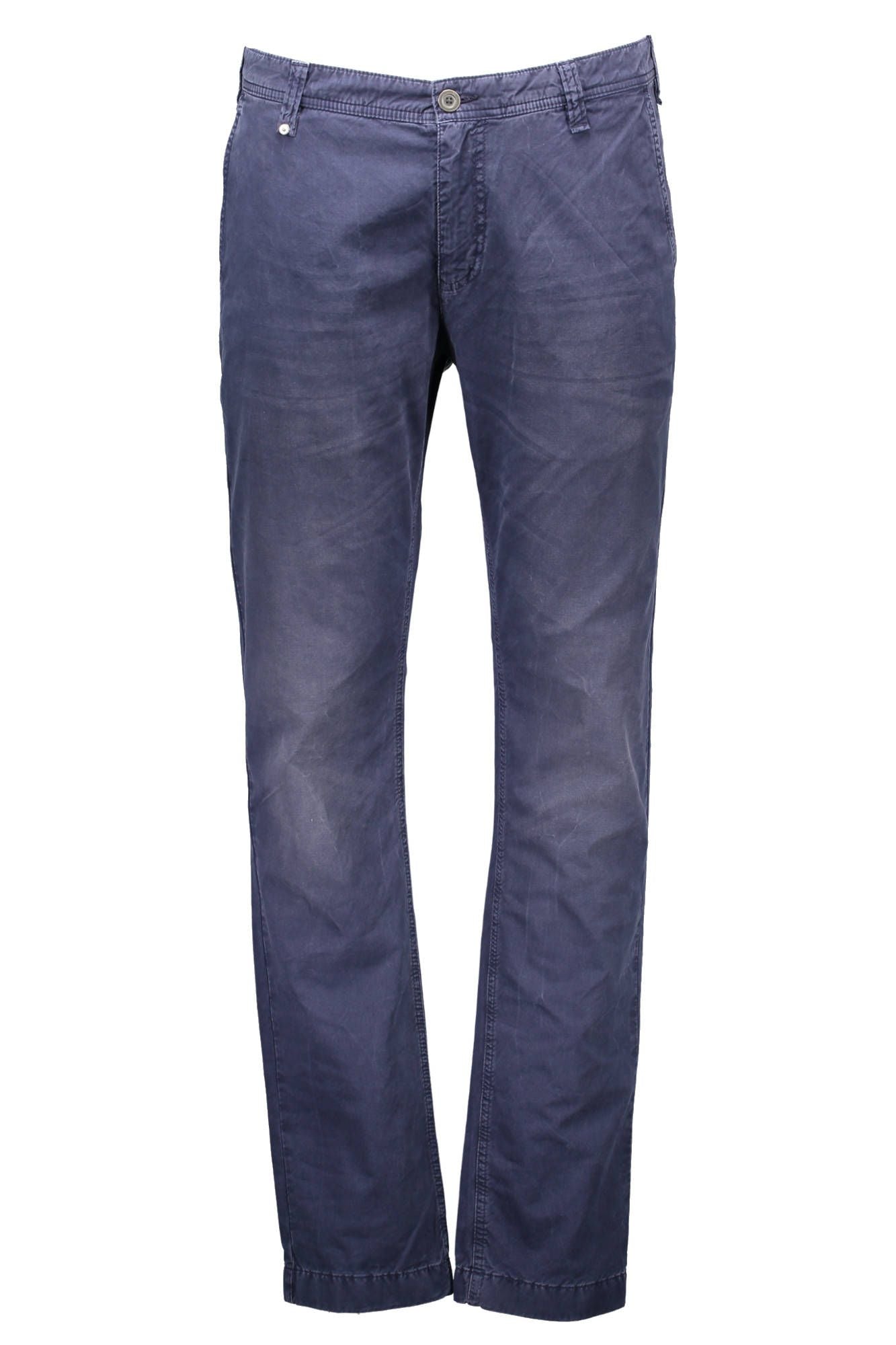 Blue Cotton Men Pant
