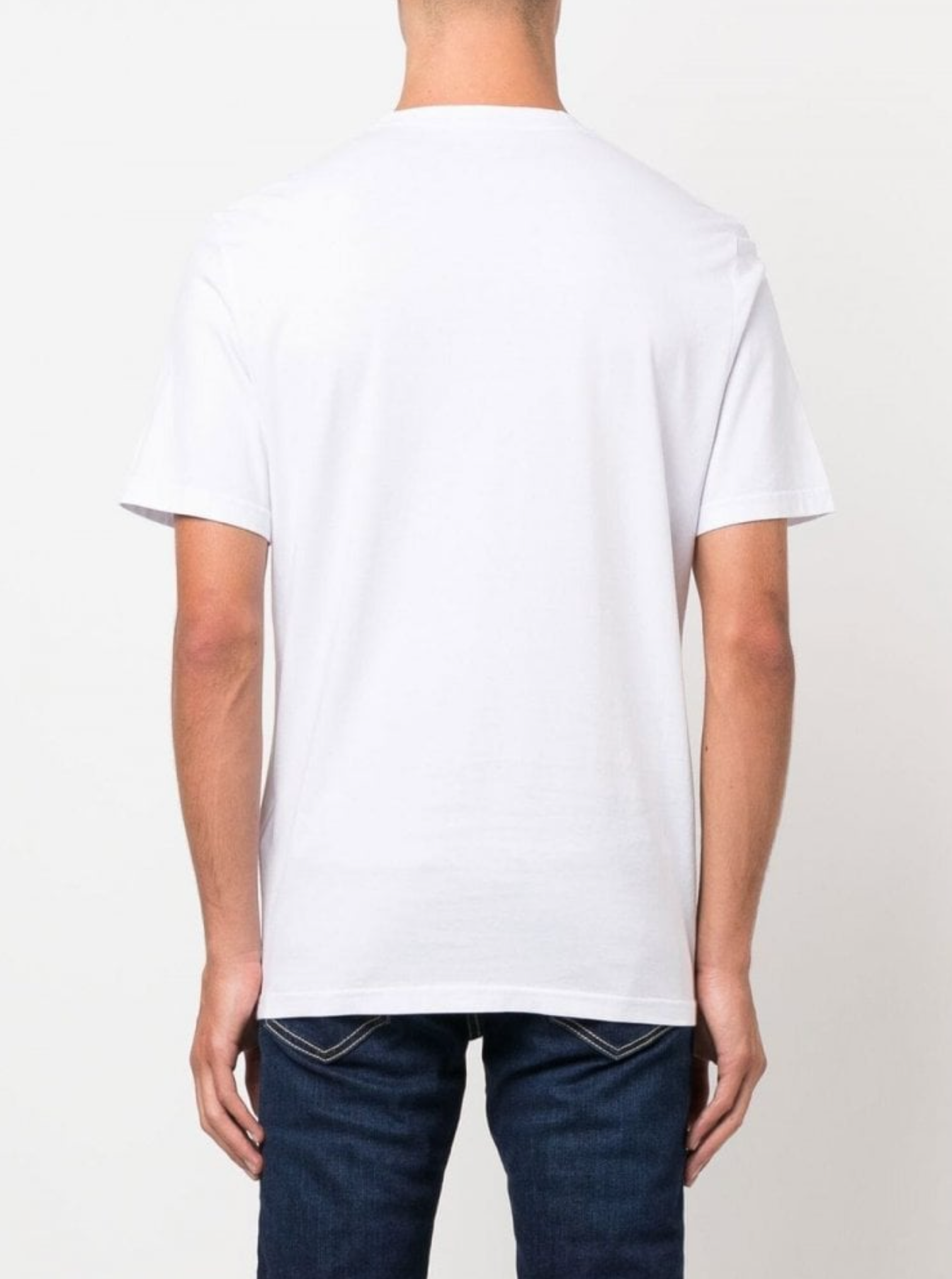 White Cotton Men T-Shirt