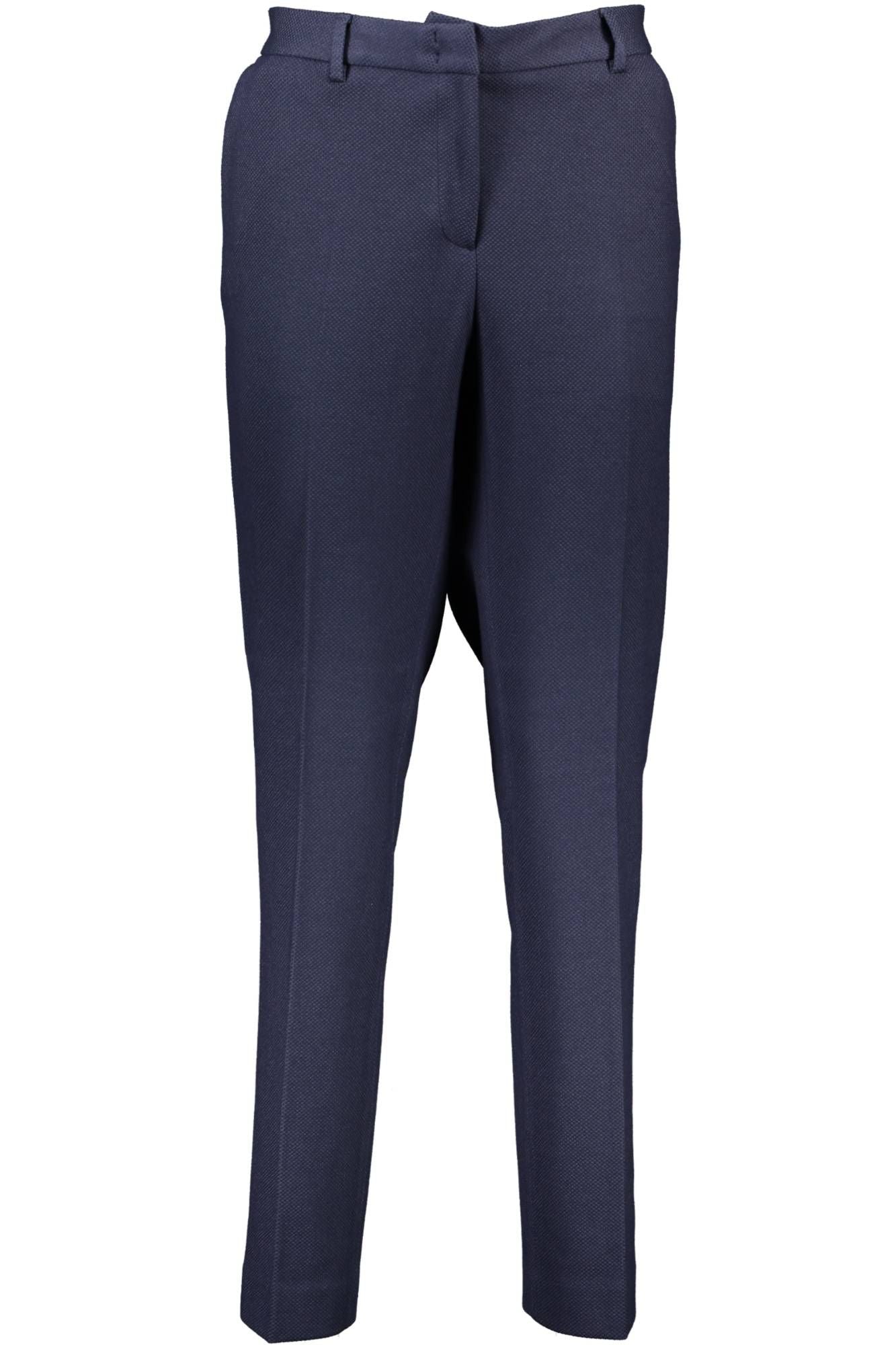 Blue Elastane Women Pant