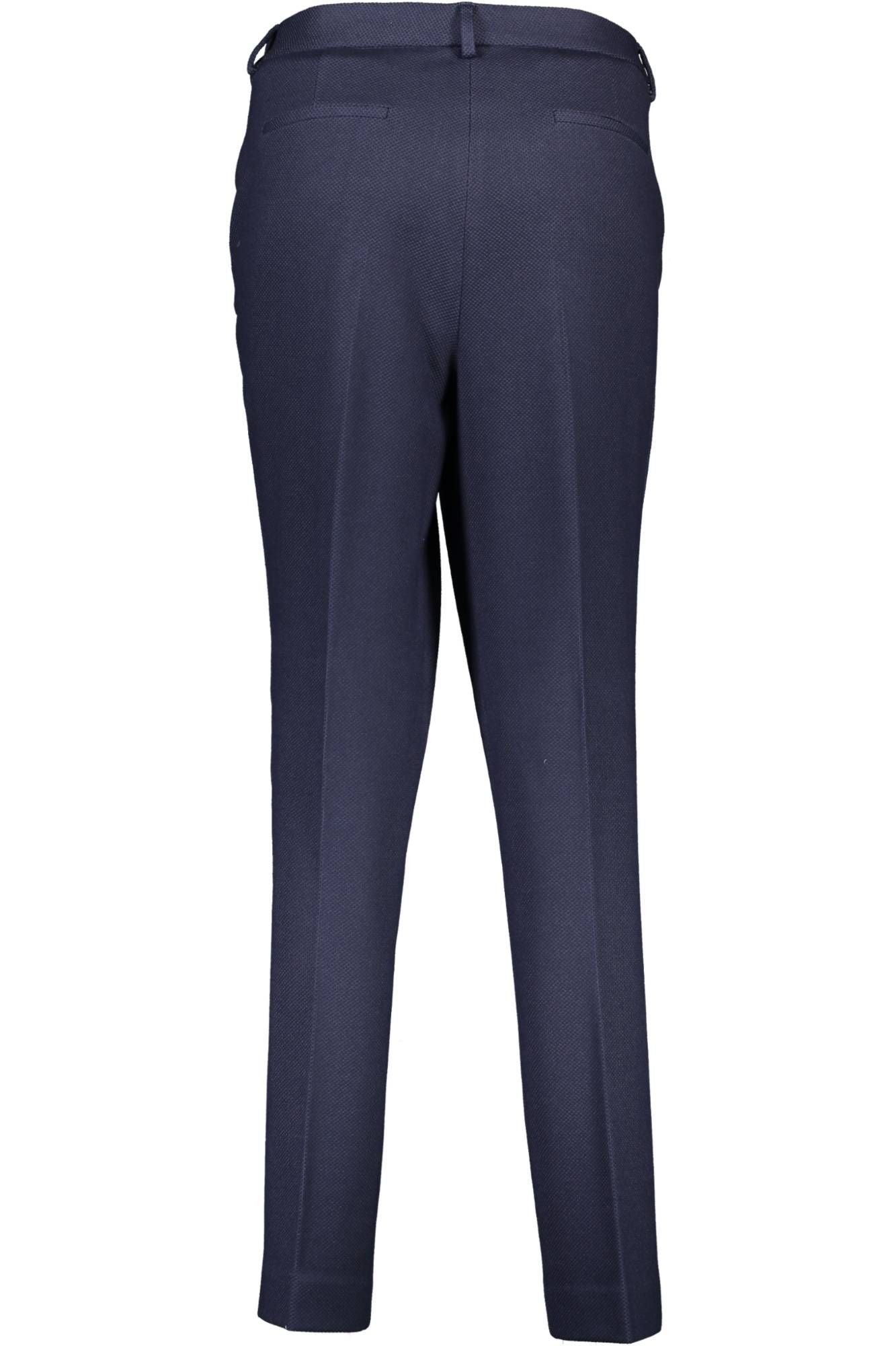 Blue Elastane Women Pant