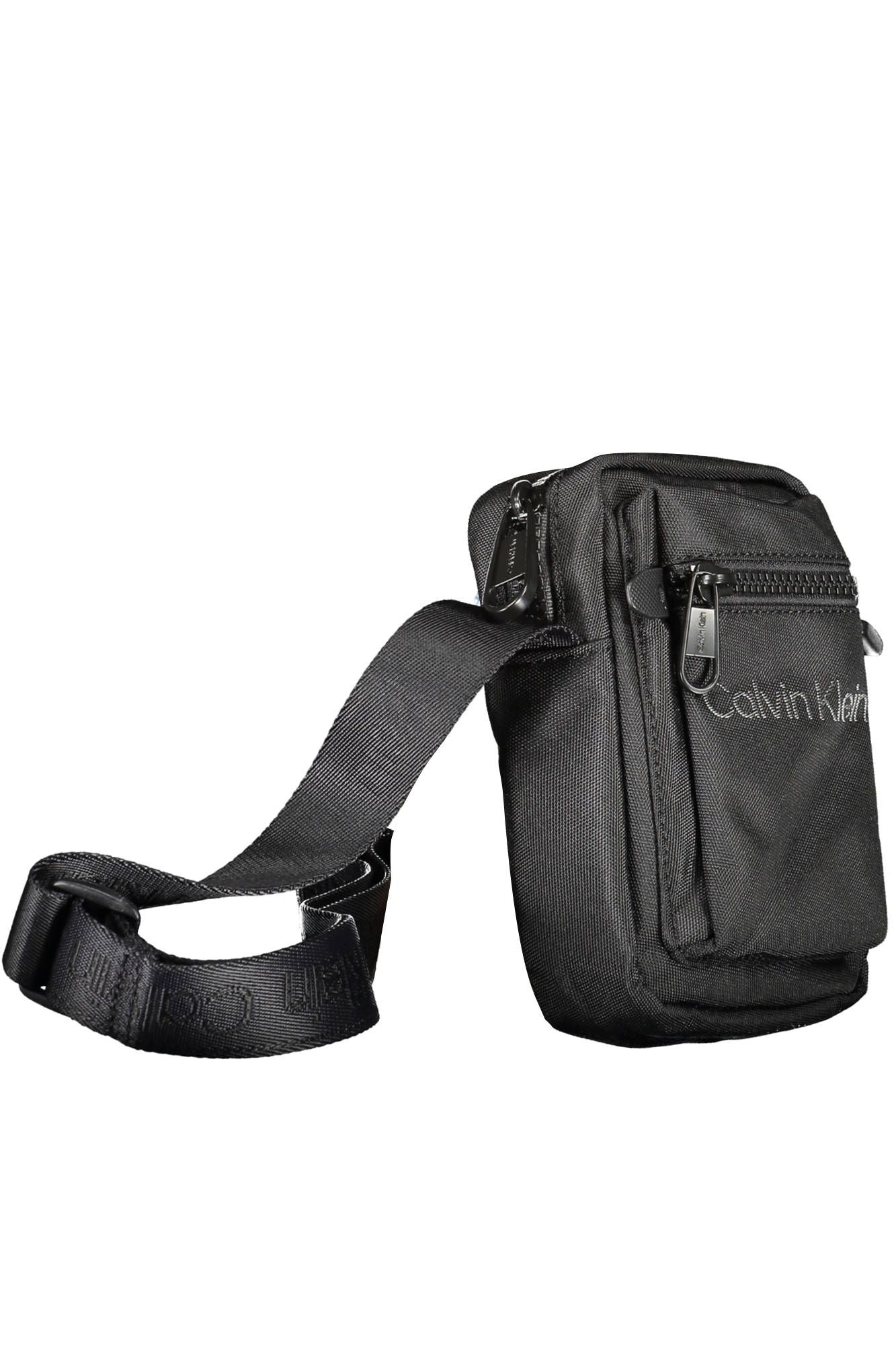 Black Polyester Men Shoulder Bag