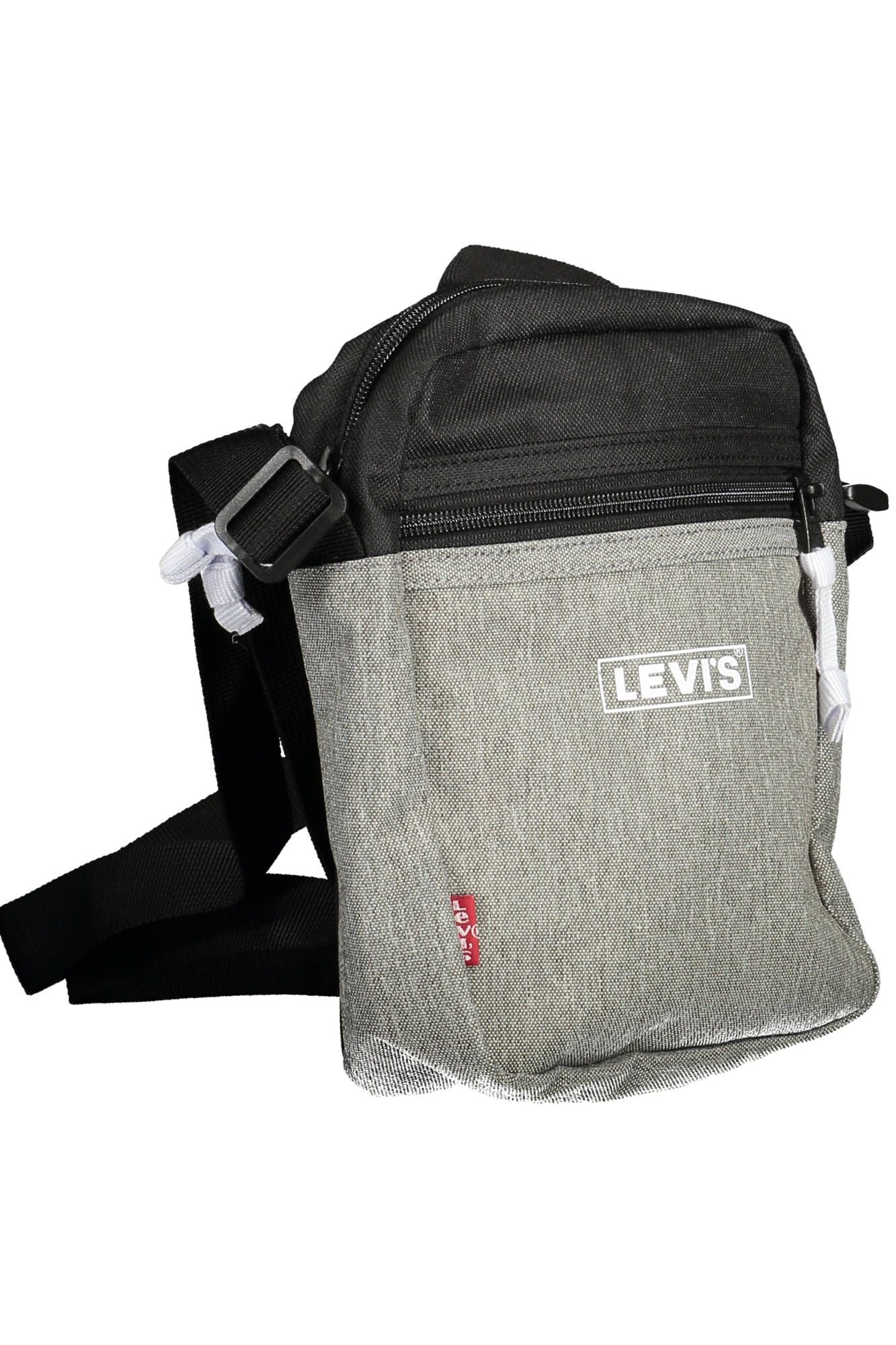 Gray Polyester Men Shoulder Bag