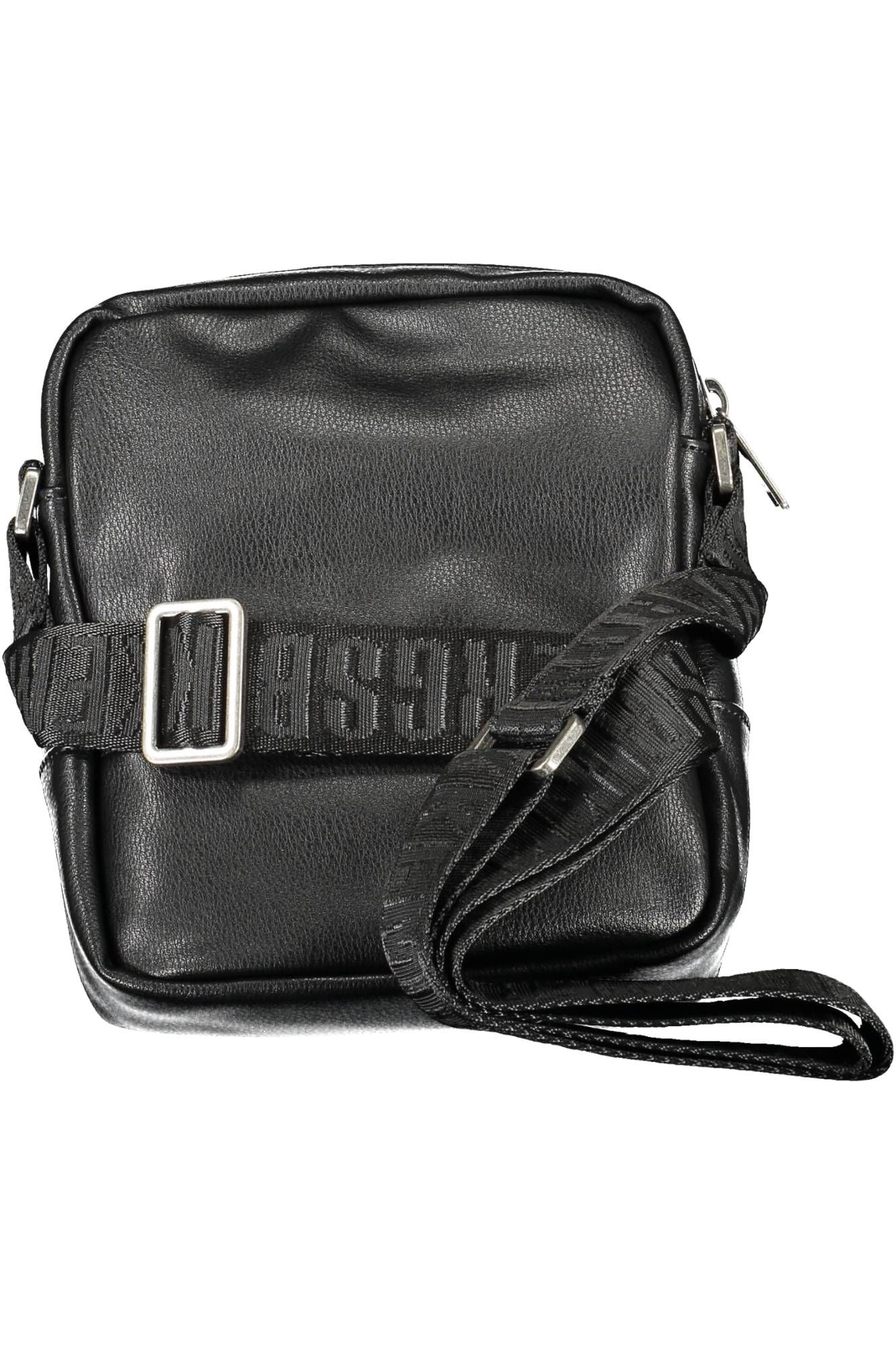 Black Polyethylene Men Shoulder Bag