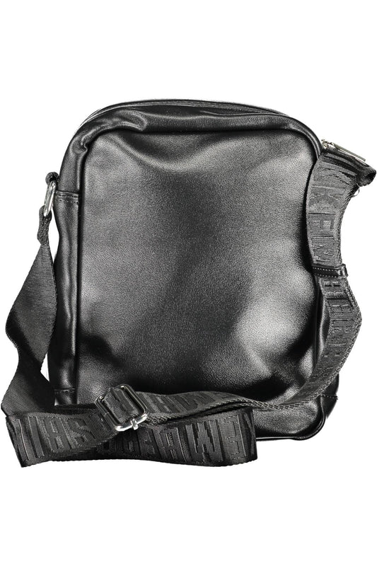 Black Polyethylene Men Shoulder Bag