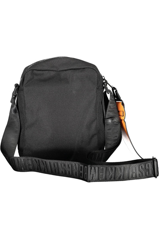 Black Polyester Men Shoulder Bag
