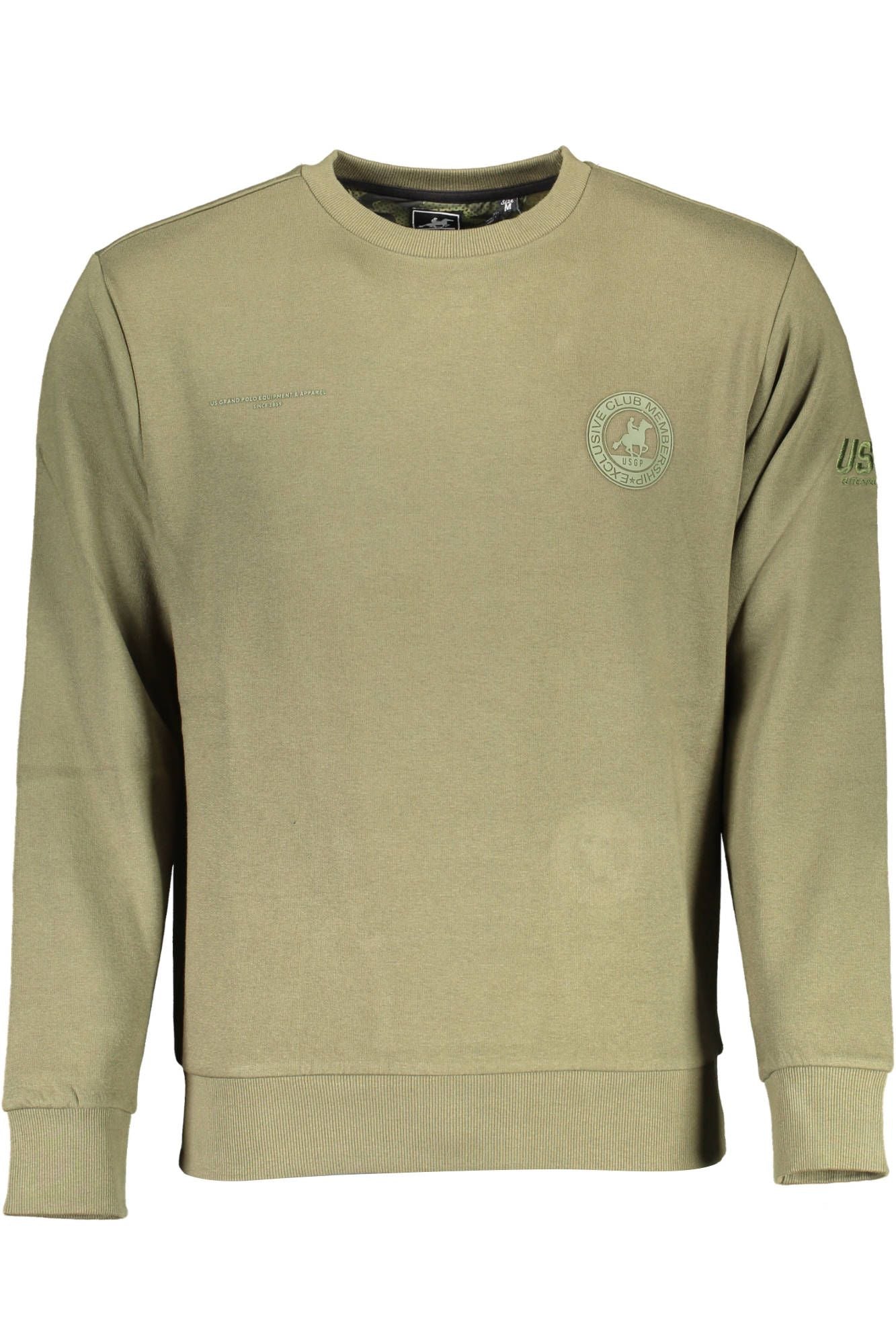 Green Cotton Men Sweater