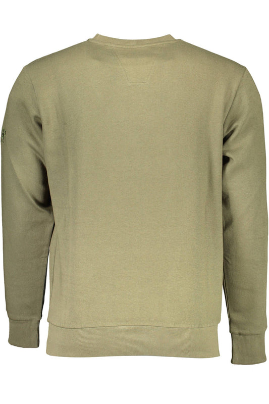 Green Cotton Men Sweater