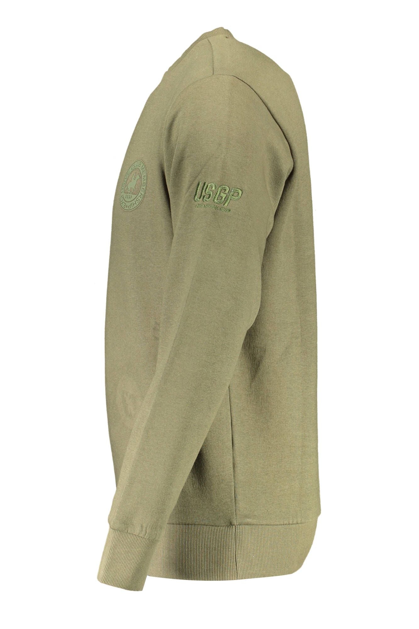 Green Cotton Men Sweater