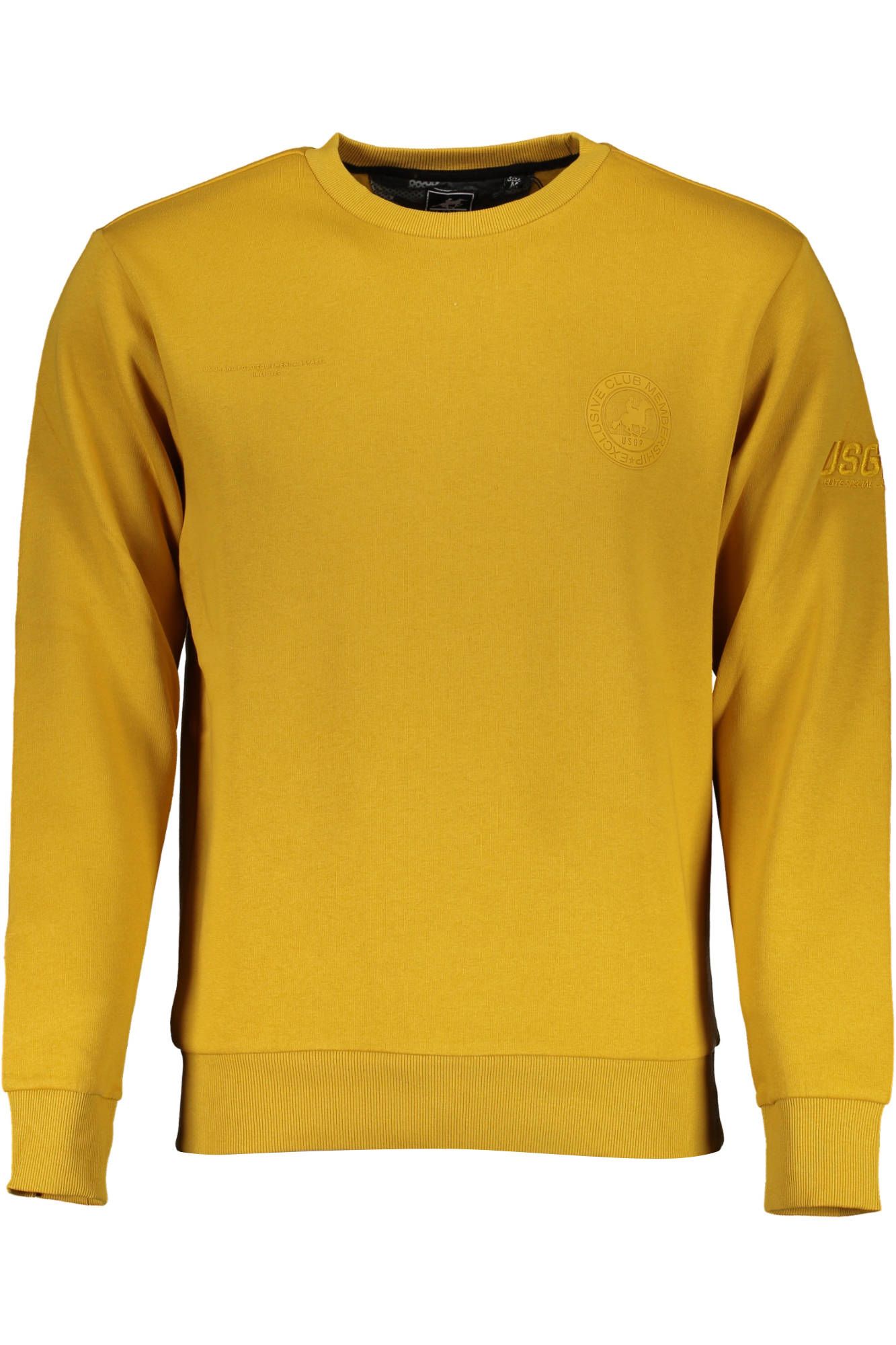 Yellow Cotton Men Sweater