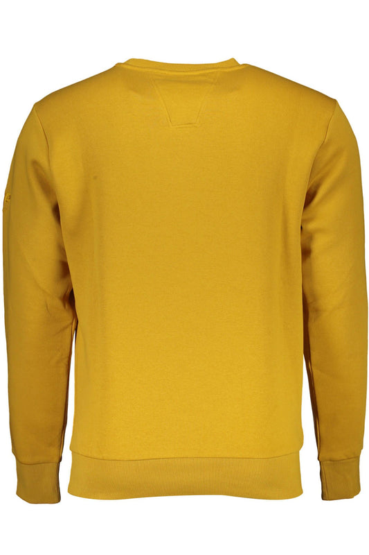 Yellow Cotton Men Sweater