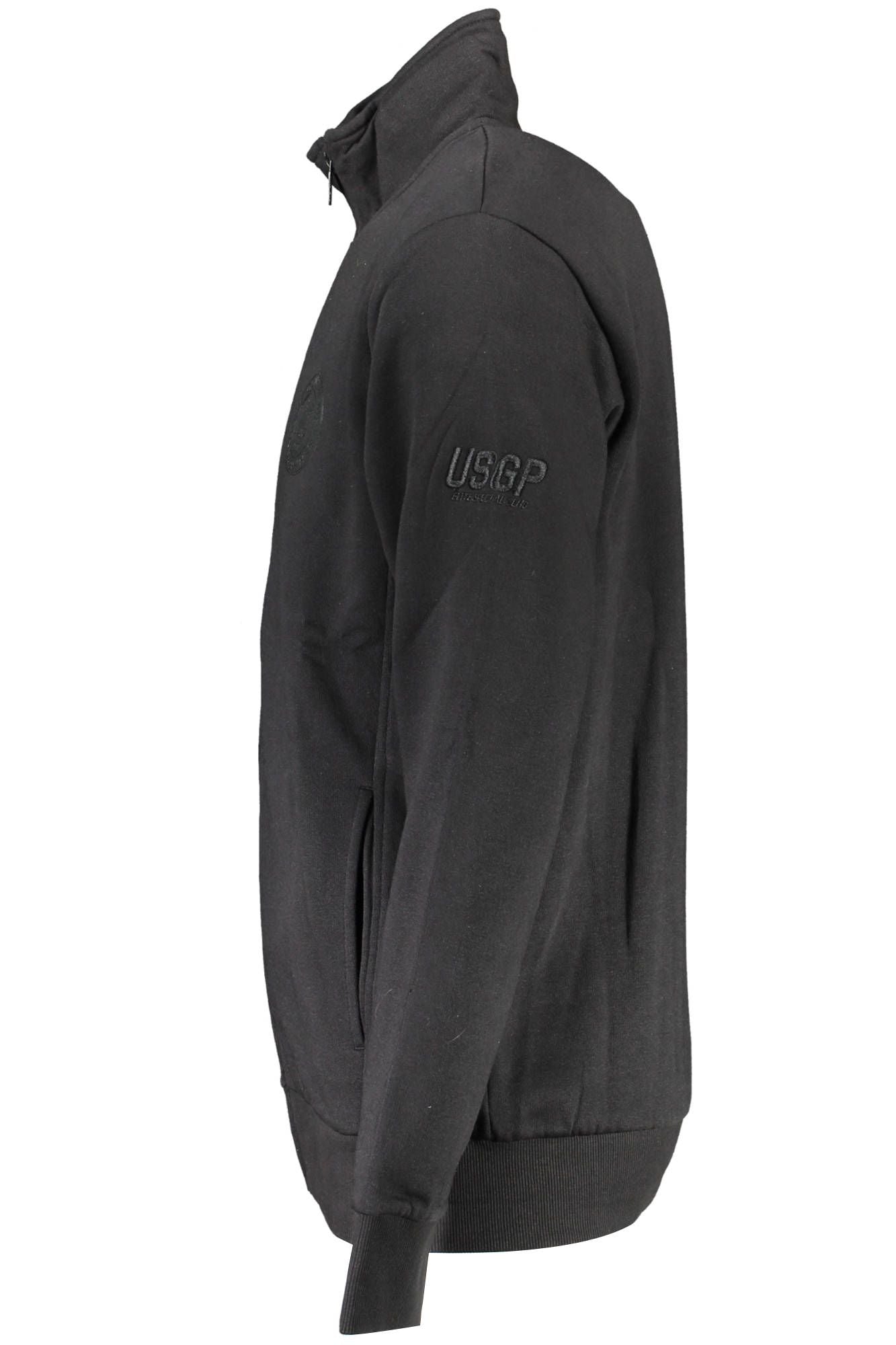 Black Cotton Men Sweater