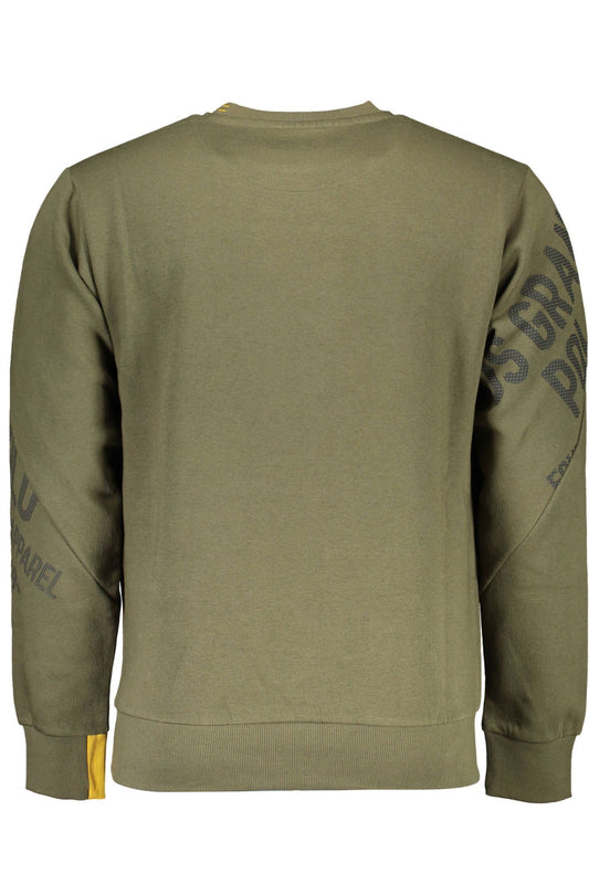 Green Cotton Men Sweater