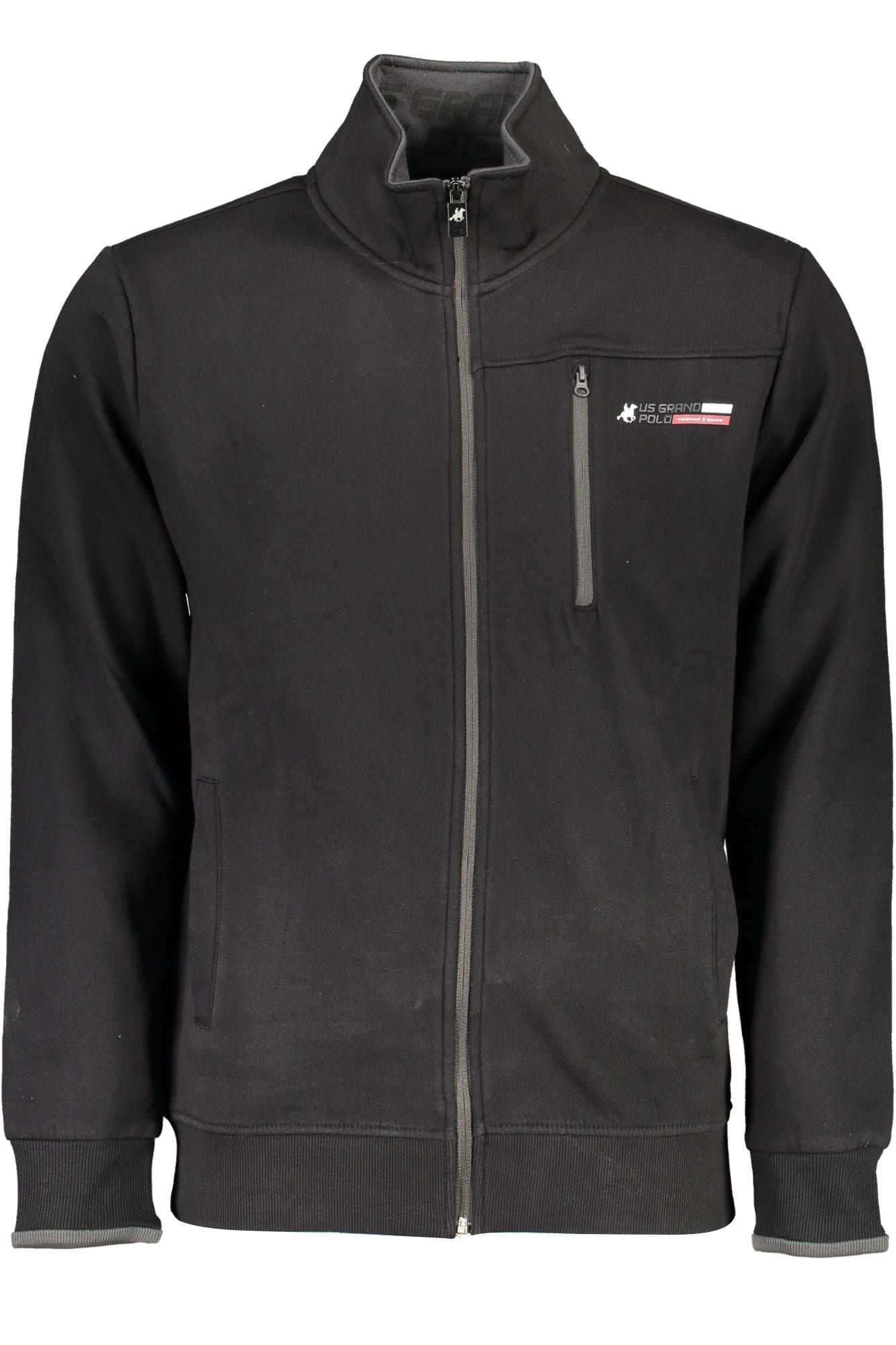Black Cotton Men Sweater