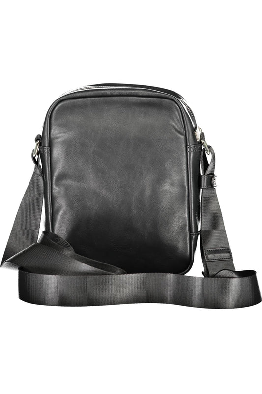 Black Polyethylene Men Shoulder Bag