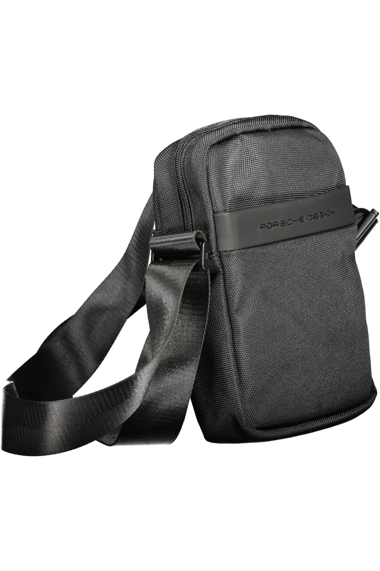 Black Polyester Men Shoulder Bag