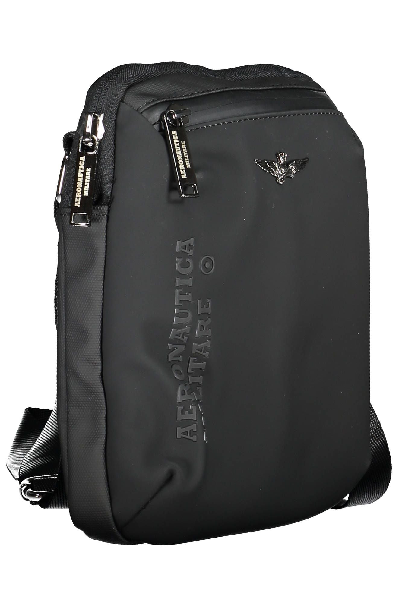 Black Polyester Men Shoulder Bag