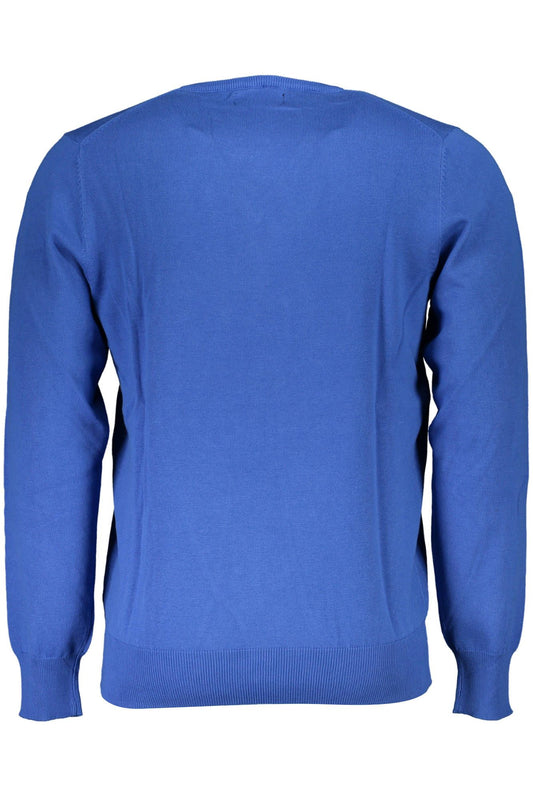 Blue Cotton Mens Sweater