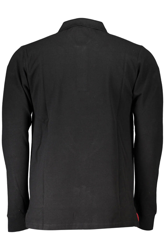 Black Cotton Men Polo Shirt