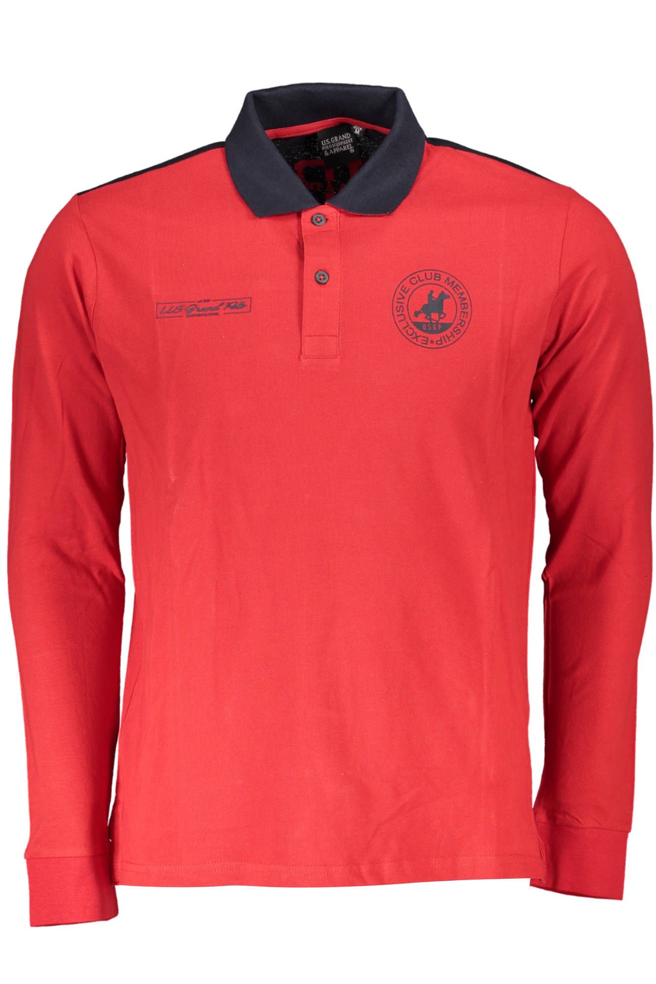 Red Cotton Men Polo Shirt