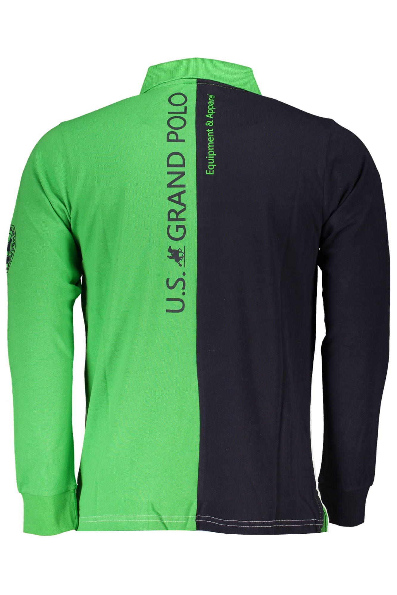Green Cotton Men Polo Shirt