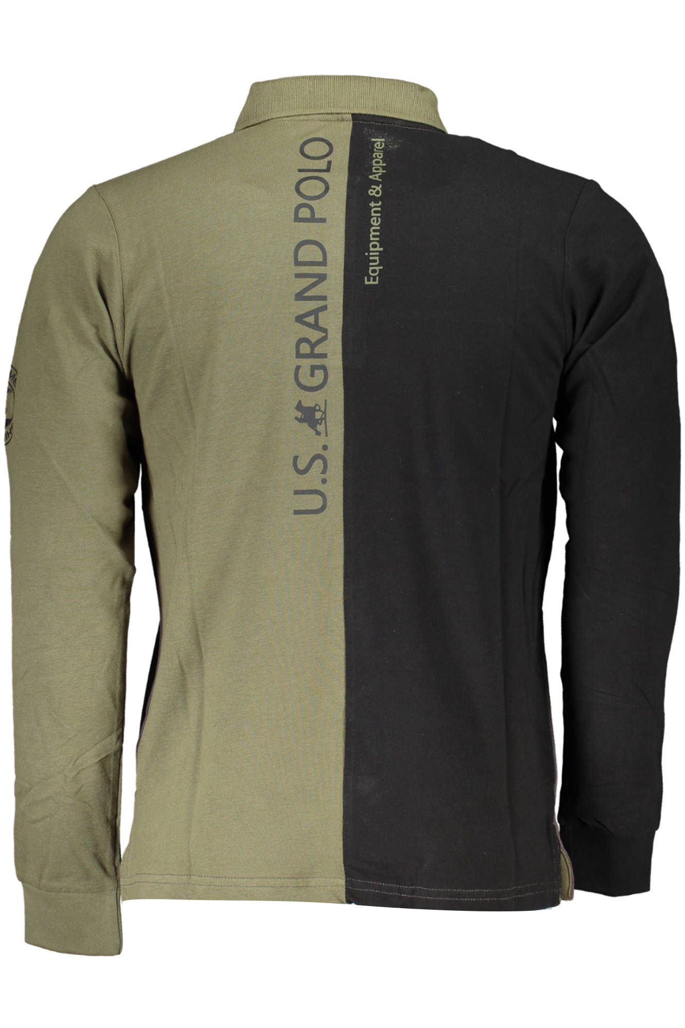 Gray Cotton Men Polo Shirt
