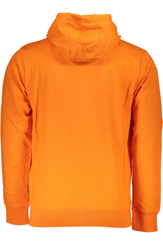 Orange Cotton Men Sweater