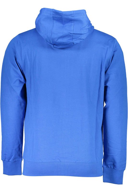 Blue Cotton Men Sweater