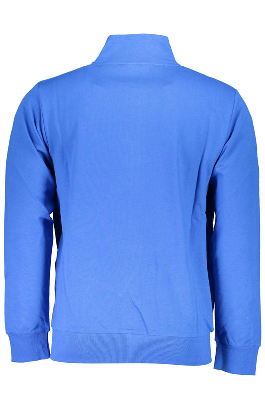 Blue Cotton Men Sweater