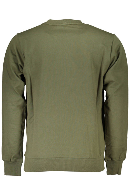 Green Cotton Men Sweater