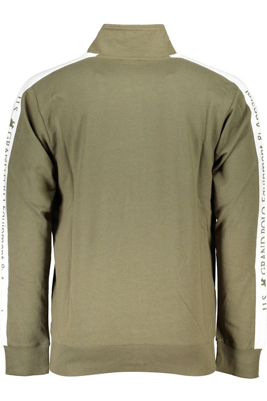 Green Cotton Men Sweater