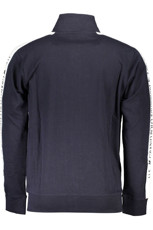 Blue Cotton Men Sweater