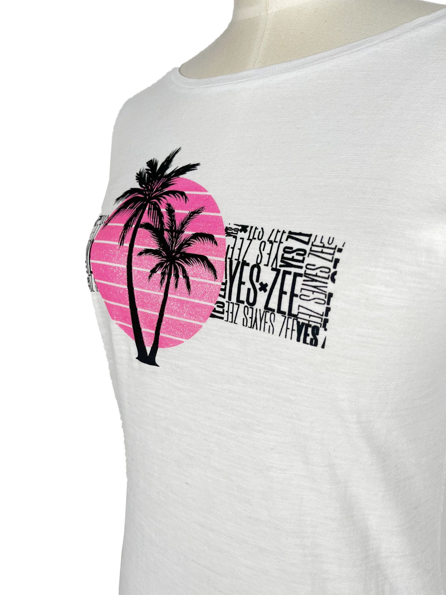 White Cotton Women T-Shirt