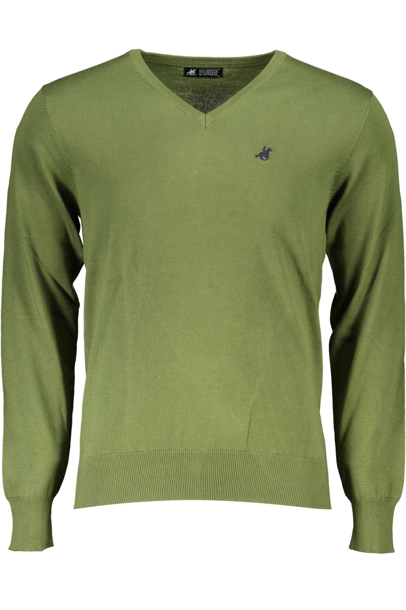Green Cotton Men Sweater