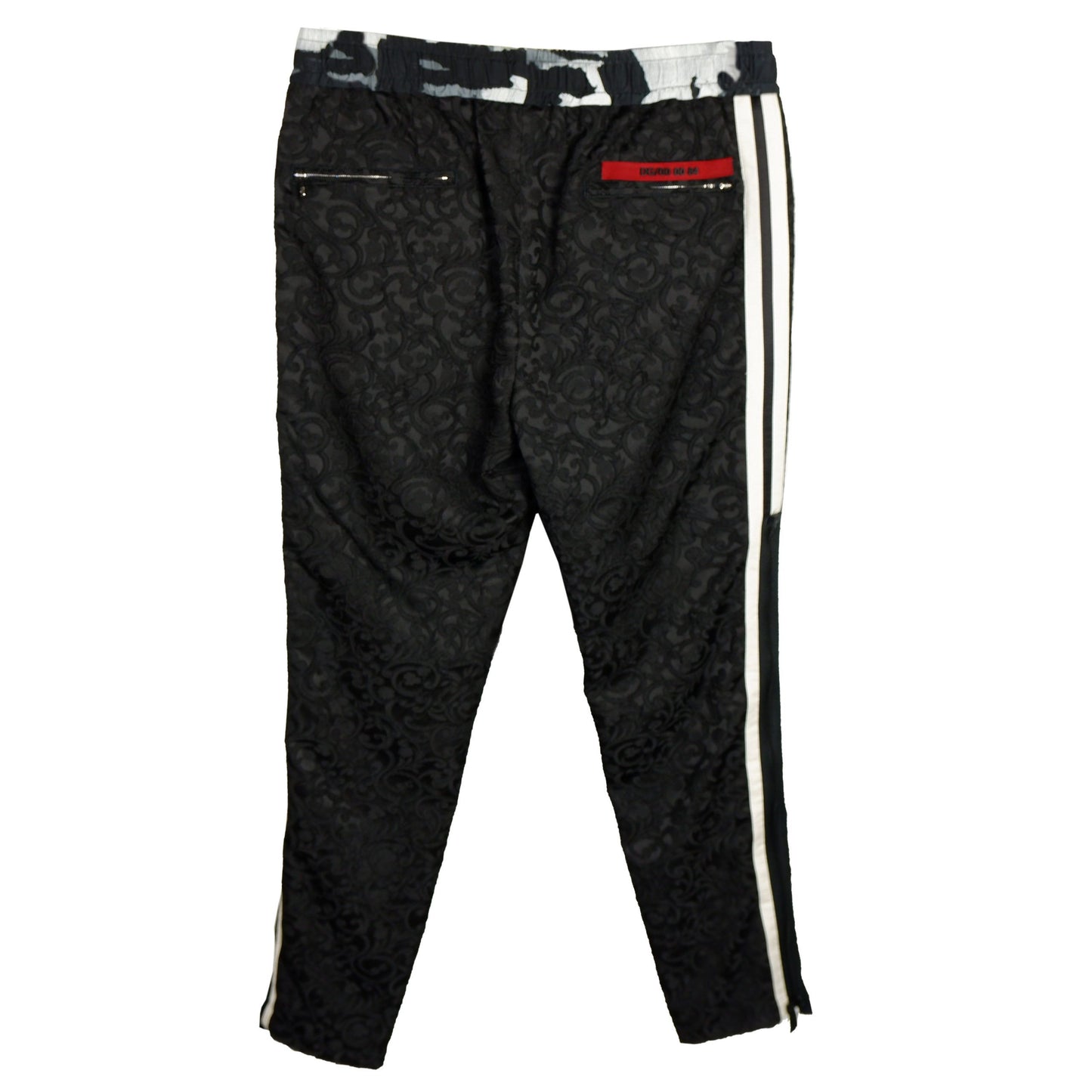 Black Silk Men Sports Trousers