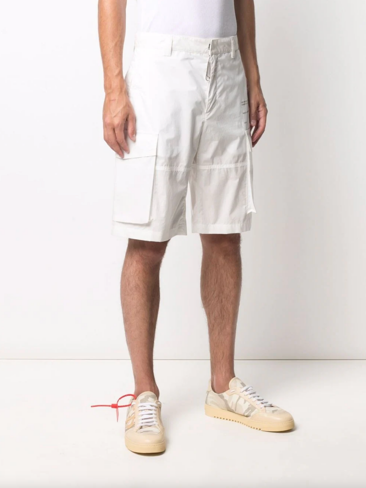White Cotton Men's Short
