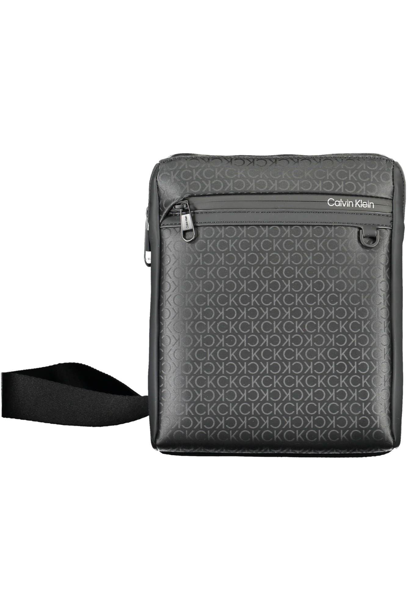 Black Recycled Polyester Men Shoulder Bag