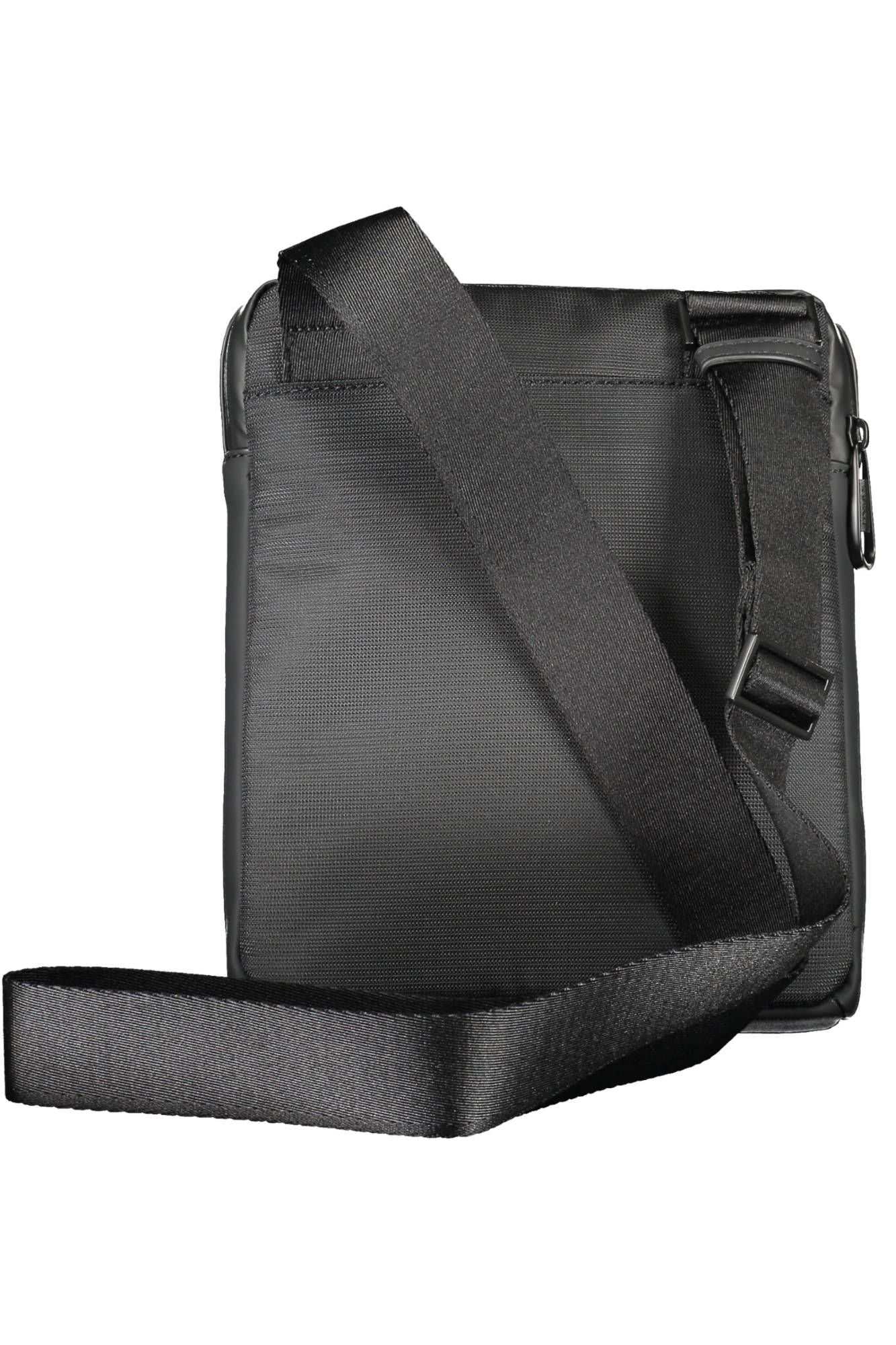 Black Recycled Polyester Men Shoulder Bag