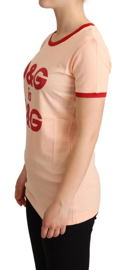 Pink Cotton Women T-Shirt