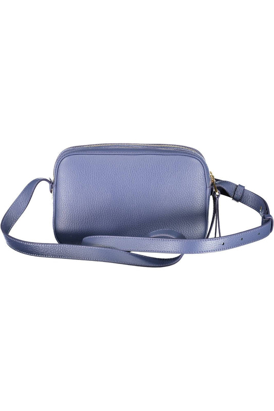Blue Leather Women Handbag