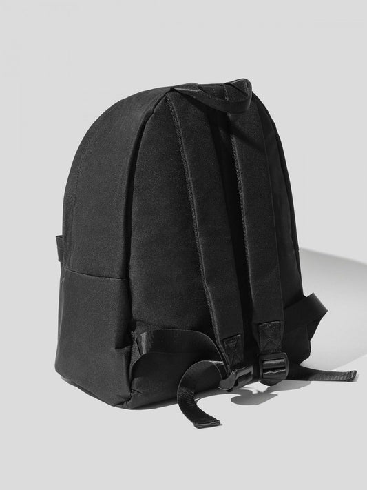 Black Nylon Men Backpack