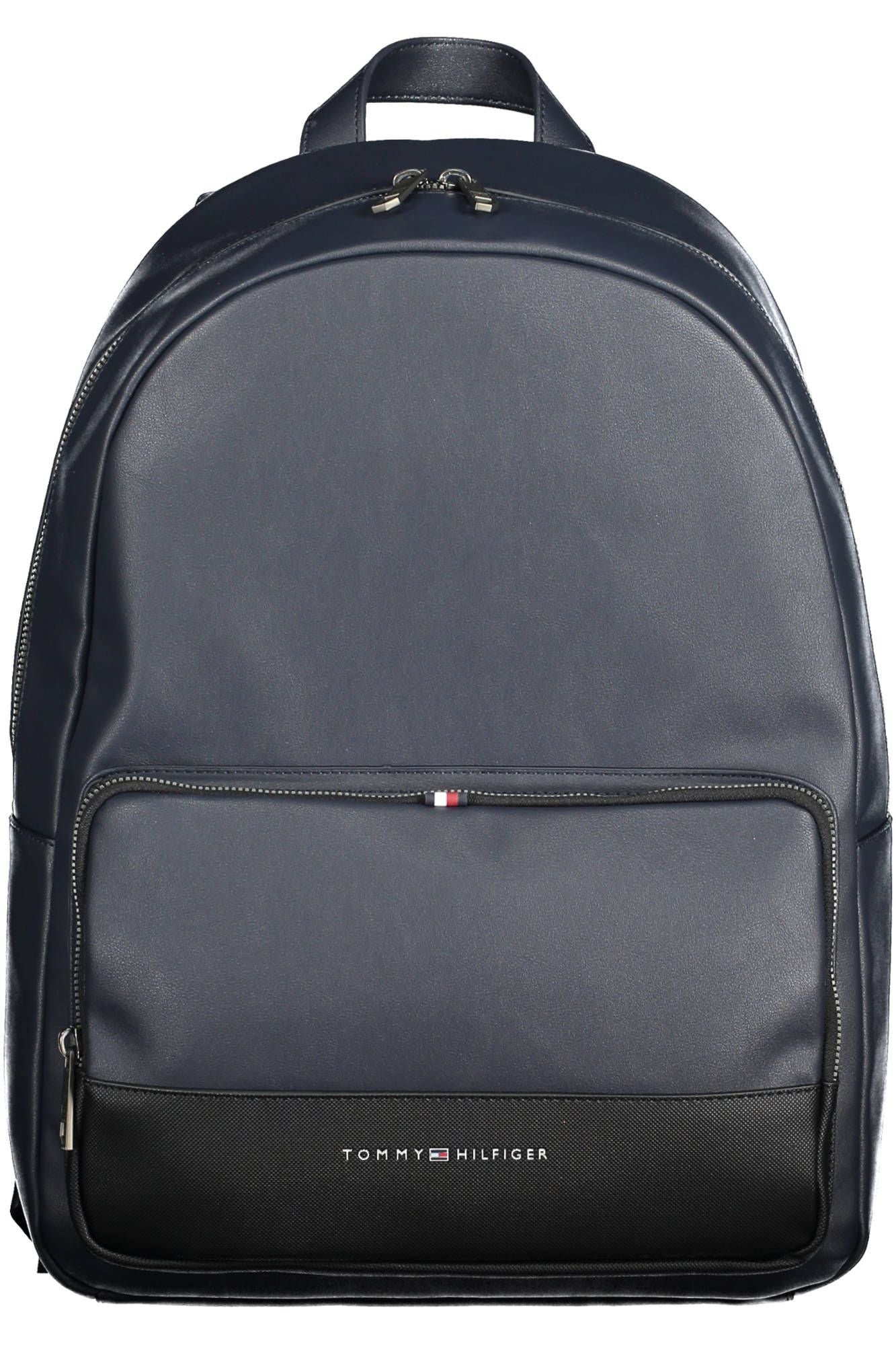 Blue Polyurethane Men Backpack