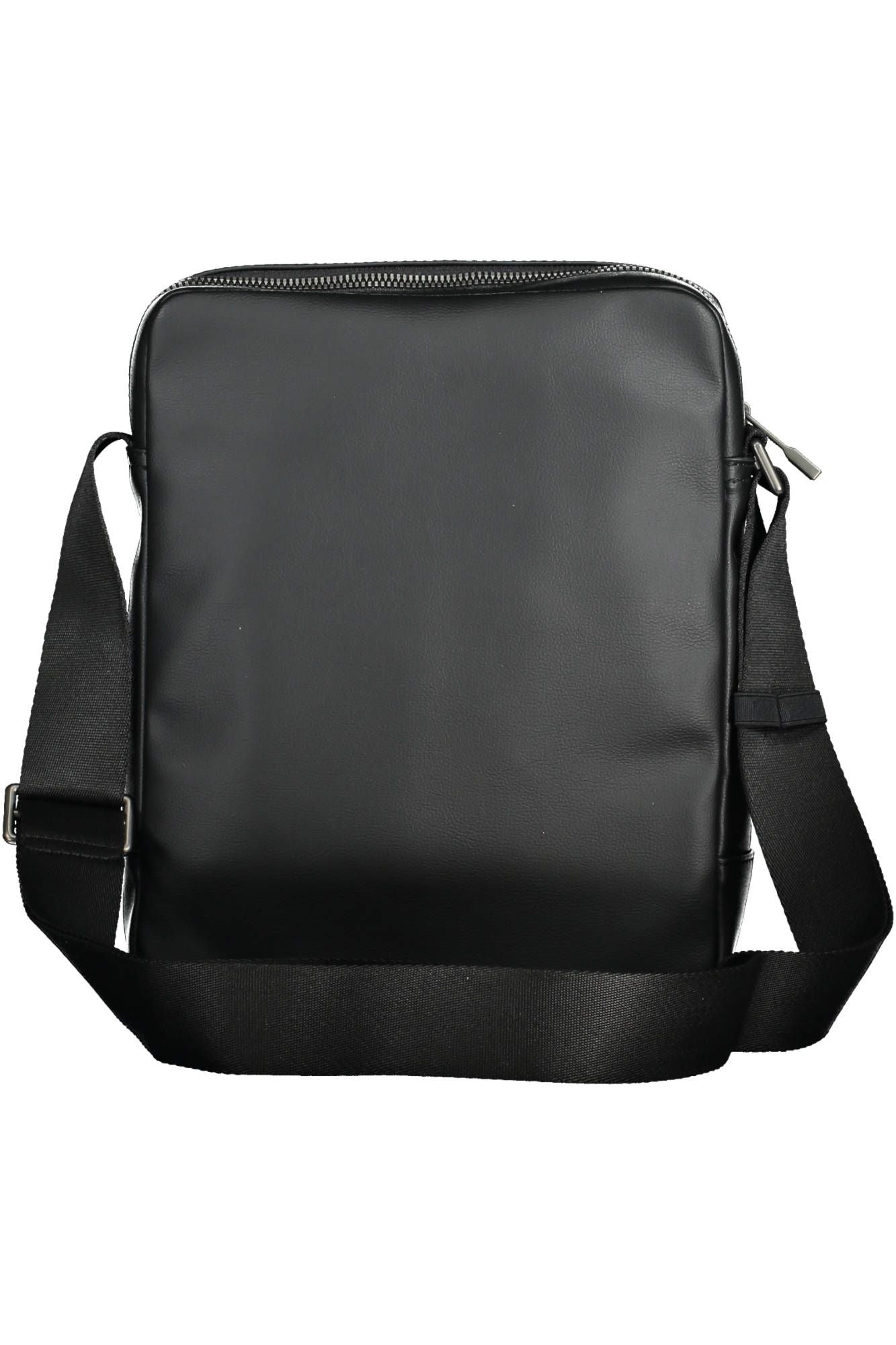 Black Polyurethane Men Shoulder Bag