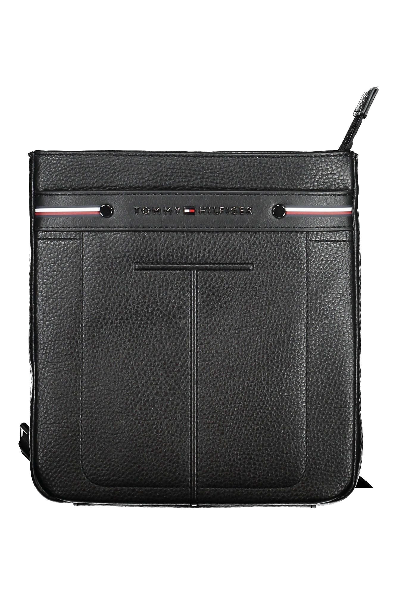 Black Polyurethane Men Shoulder Bag