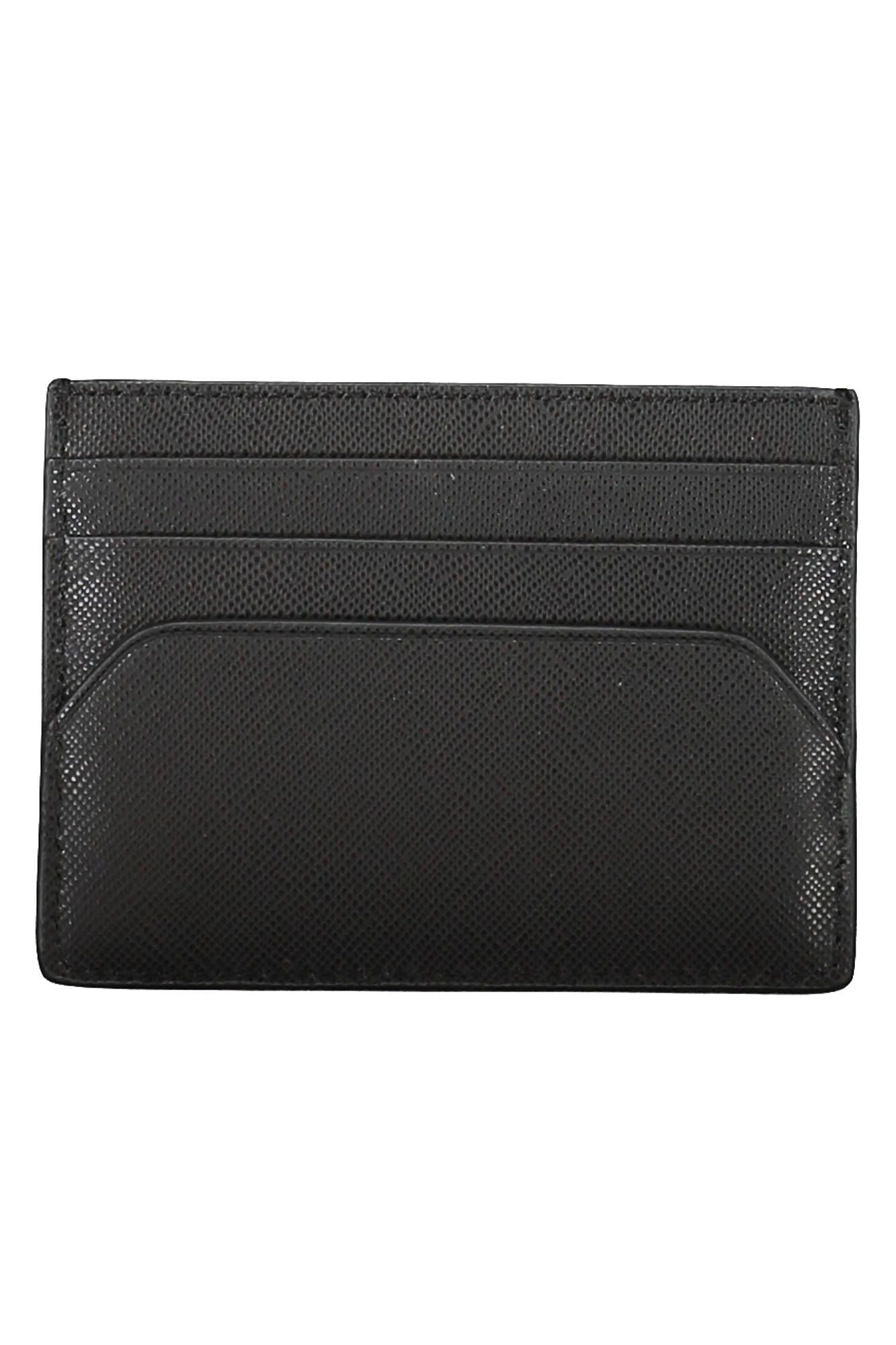 Black Leather Men Card Holder